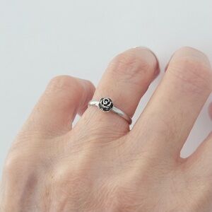 Sterling Silver Little Dainty Rose Ring, Silver Rings, Flowers, Love Roses,